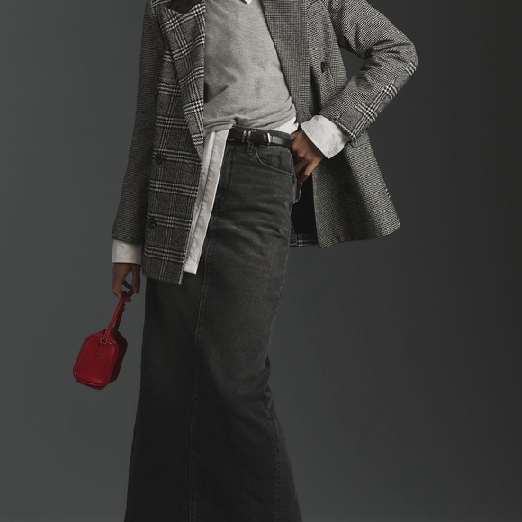 GOOD AMERICAN TUBE DENIM MAXI SKIRT - Picture 4 of 7